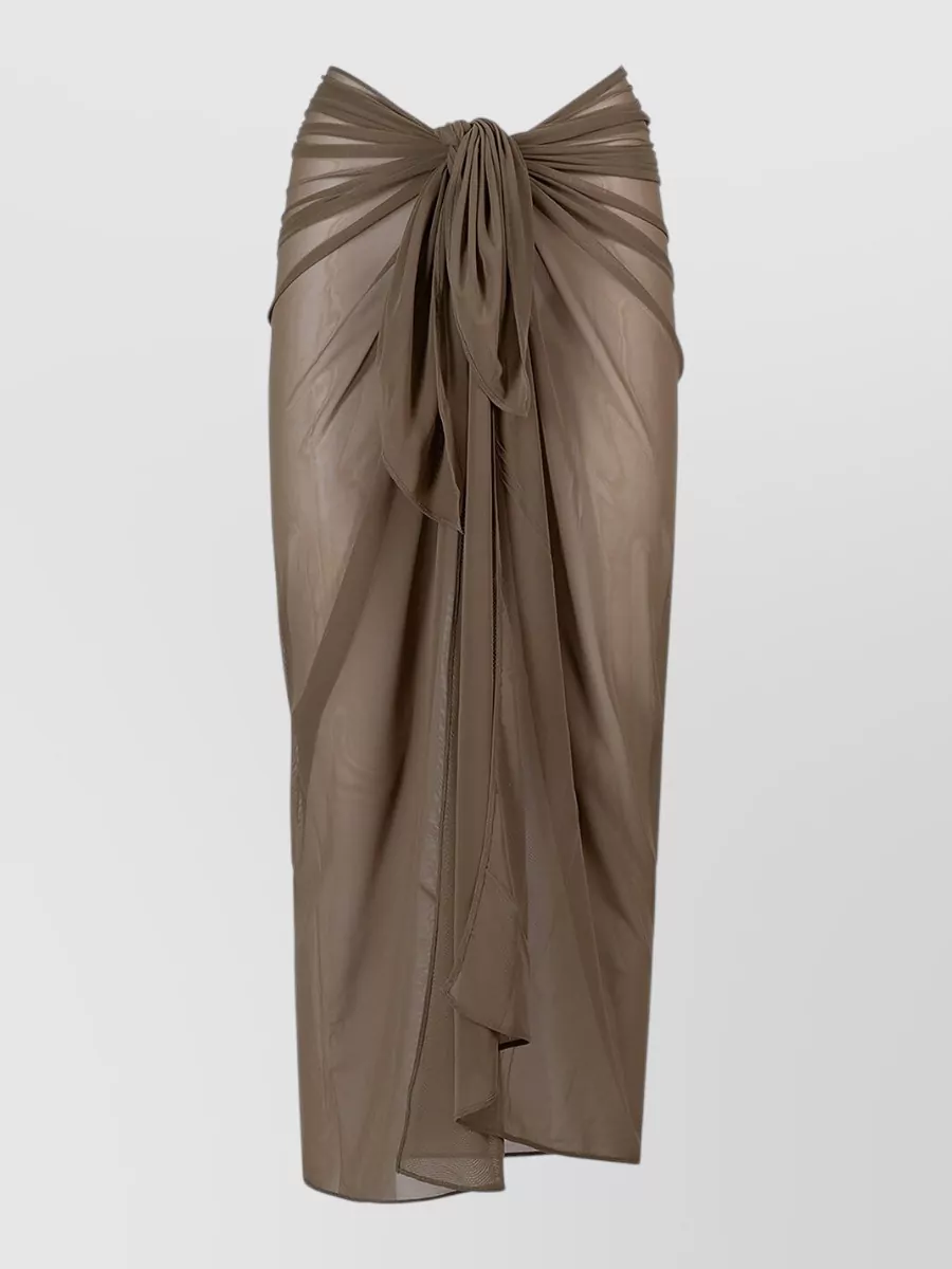 Fisico asymmetric draped skirt