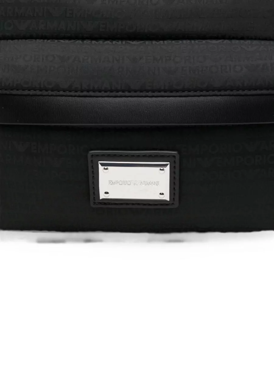 Emporio Armani Nylon Logo Print Crossbody Bag