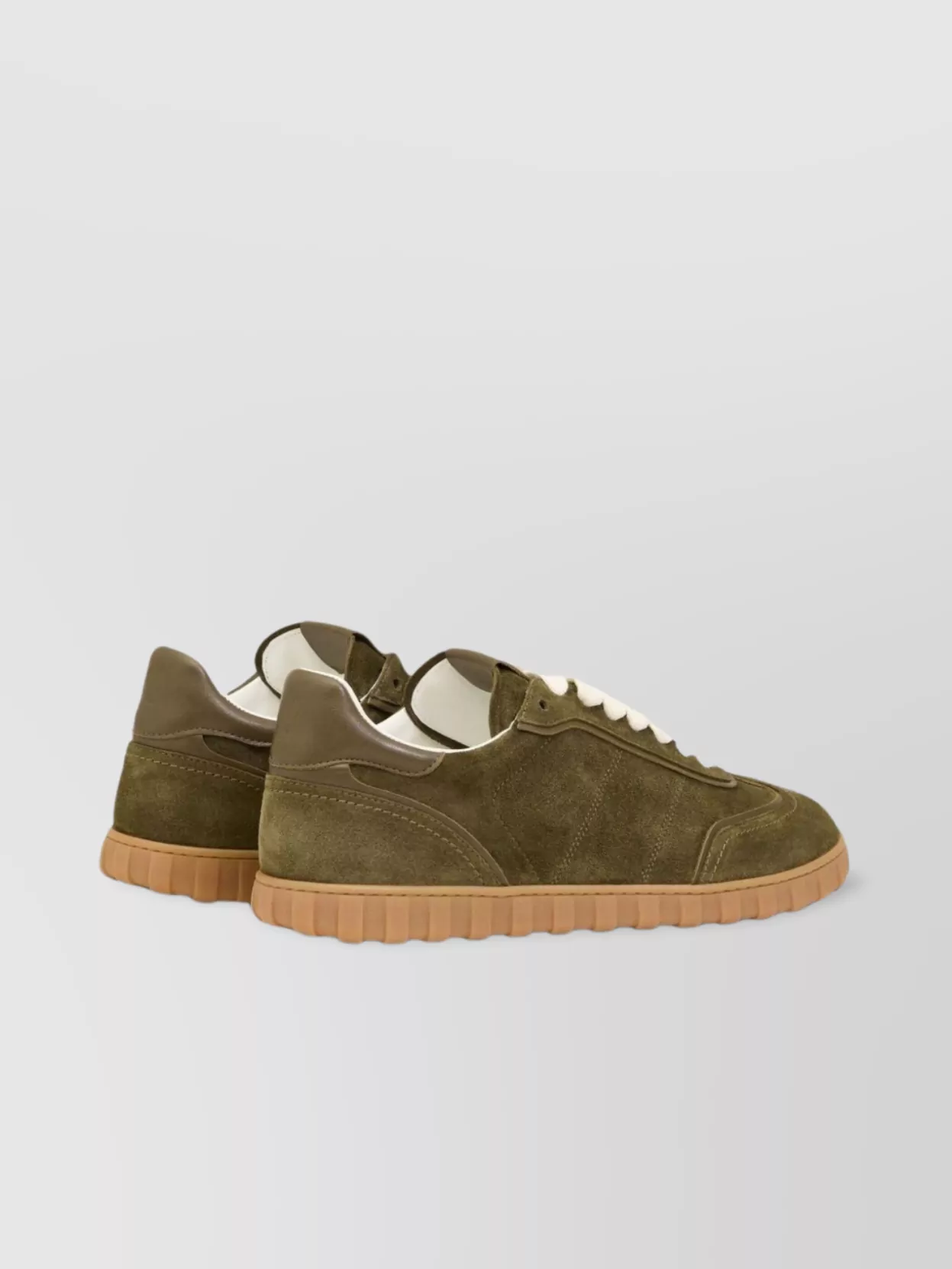 Ami Alexandre Mattiussi Low Top Sneakers Contrast Stitching In Green