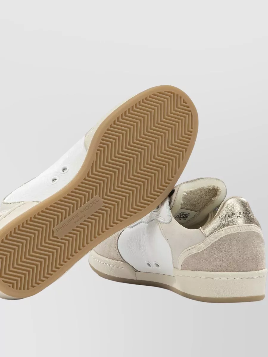 Philippe Model Sneakers Slip On Suede Panels Perforated