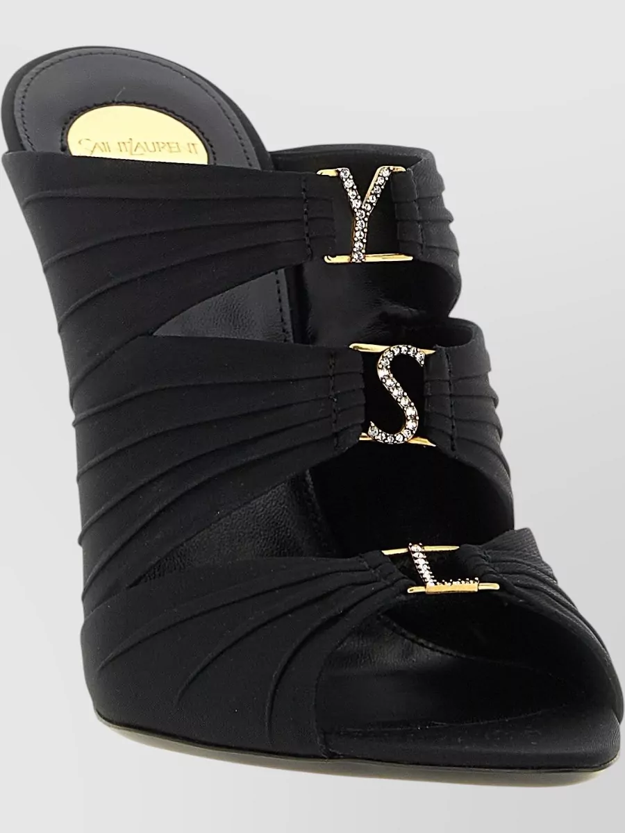 Saint Laurent Emilie Mules Open Toe Stiletto Heel