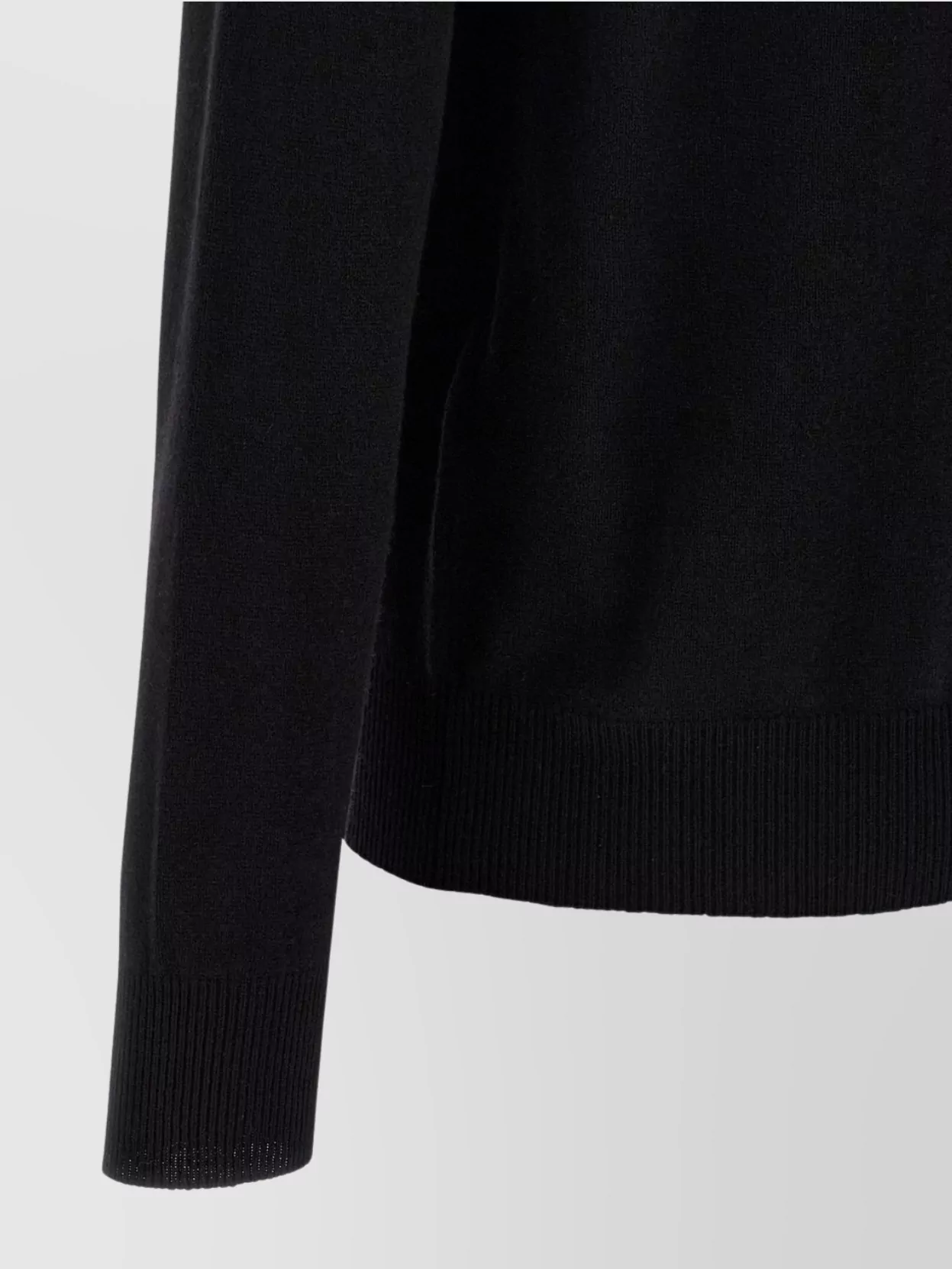 Saint Laurent Wool Polo Shirt Cuffs Ribbed In Black