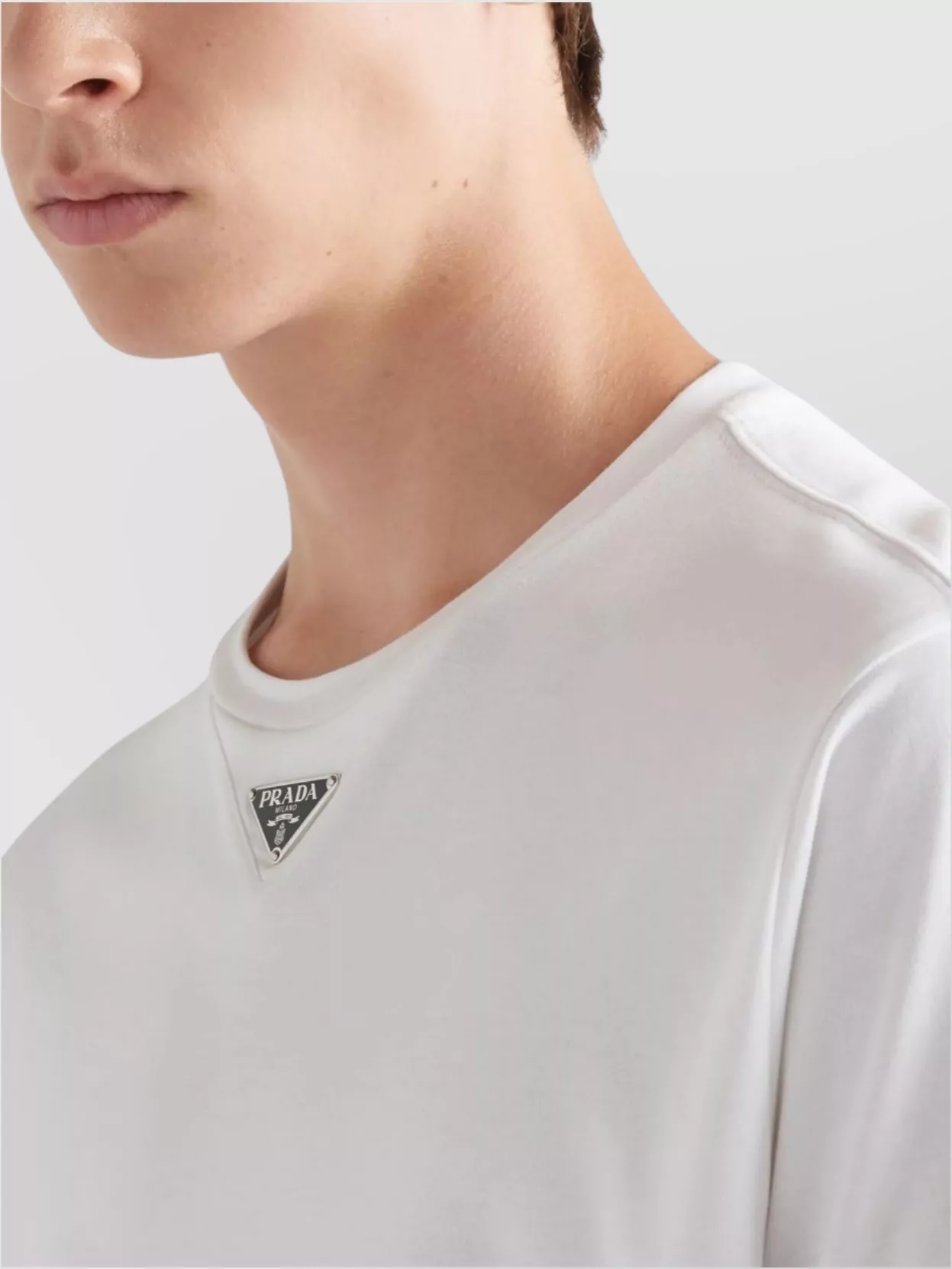 Prada Short Sleeve V Neck T-Shirt
