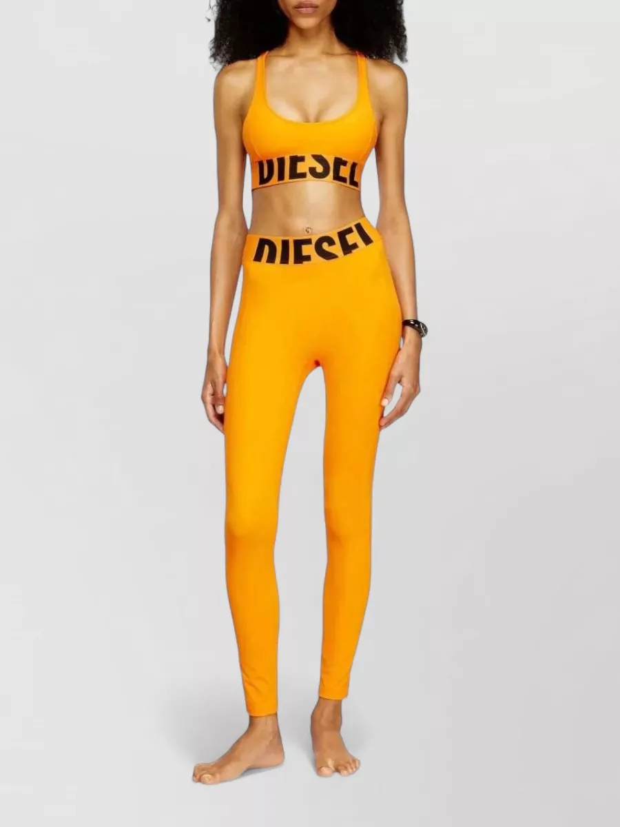 Diesel Logo Microfiber Leggings