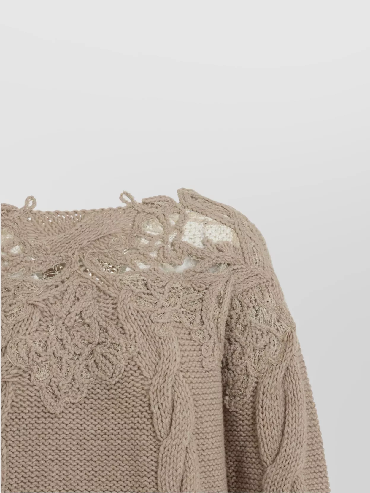 Ermanno Scervino Boat Neckline Cable Knit Pullover