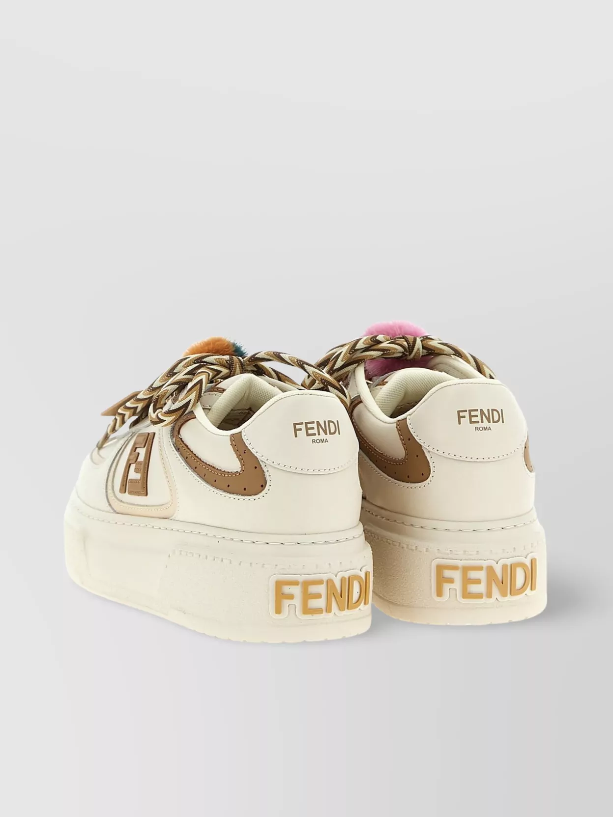 Fendi Match Platform Sole Sneakers Charms