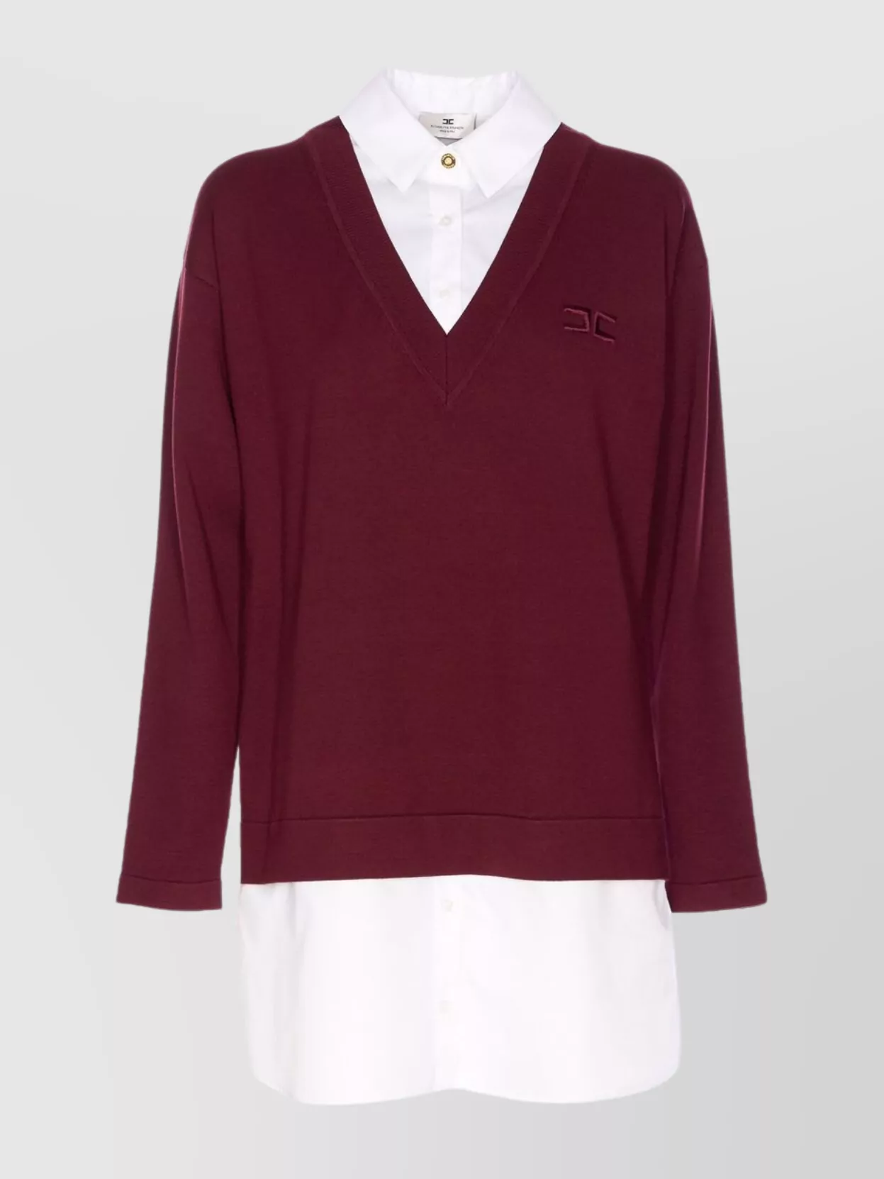 Elisabetta Franchi Viscose And Cotton Poplin Knit Dress In Red