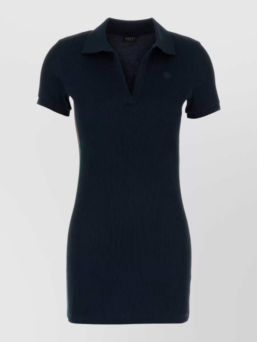 Gucci ribbed knee-length polo dress