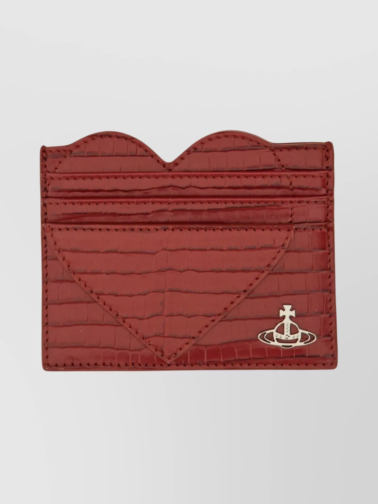 Vivienne Westwood Heart-shaped Purse Croc-embossed Texture