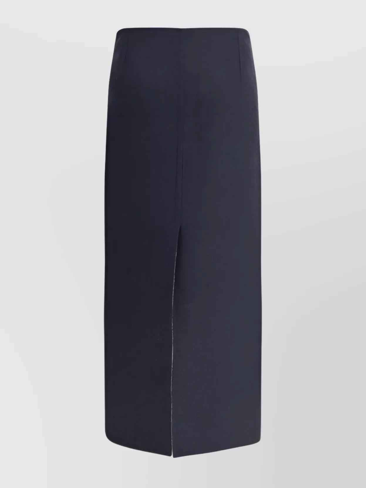 Brunello Cucinelli Midi Skirt In Virgin Wool With Back Slit In Brown