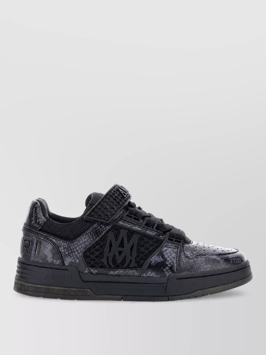 Amiri python embossed leather low-top sneakers