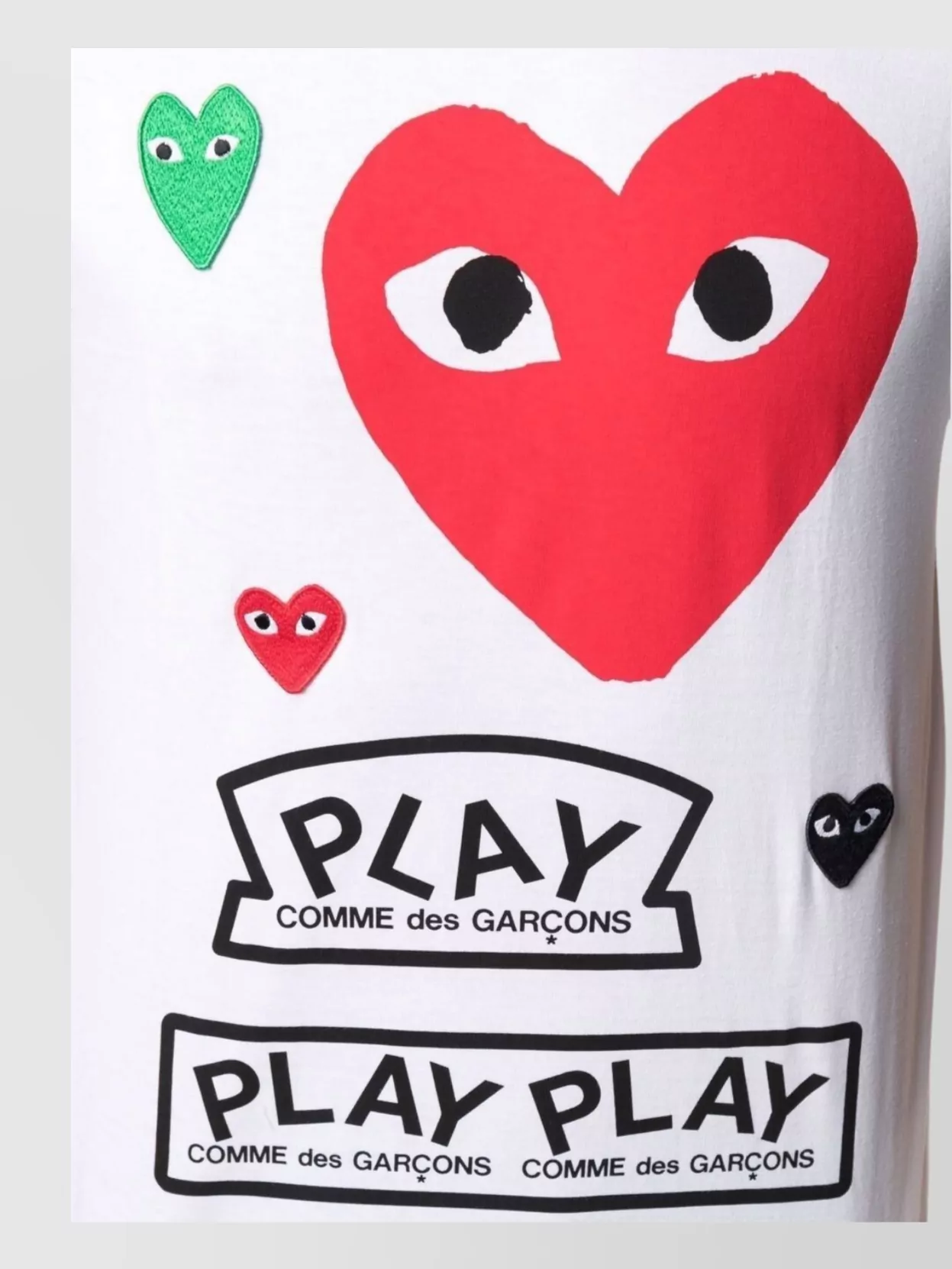 Comme Des Garçons Play Heart Patch Crew Neck T-Shirt