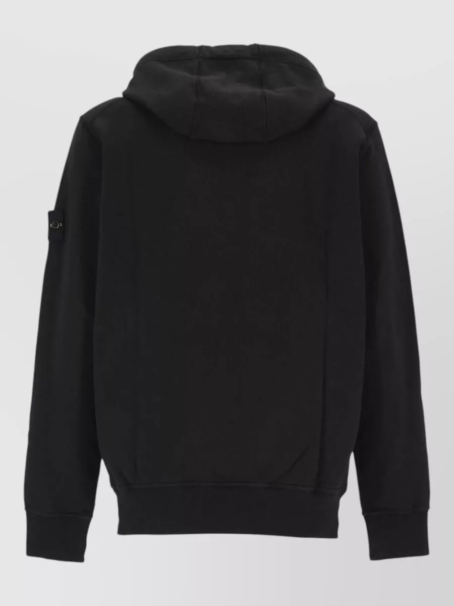 Stone Island Cotton Zip Up Hoodie