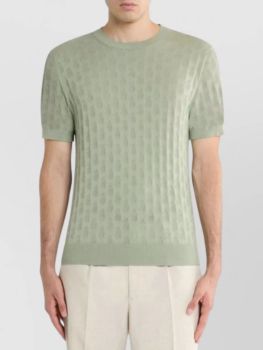 Etro Paisley Cotton Crew-Neck T-Shirt