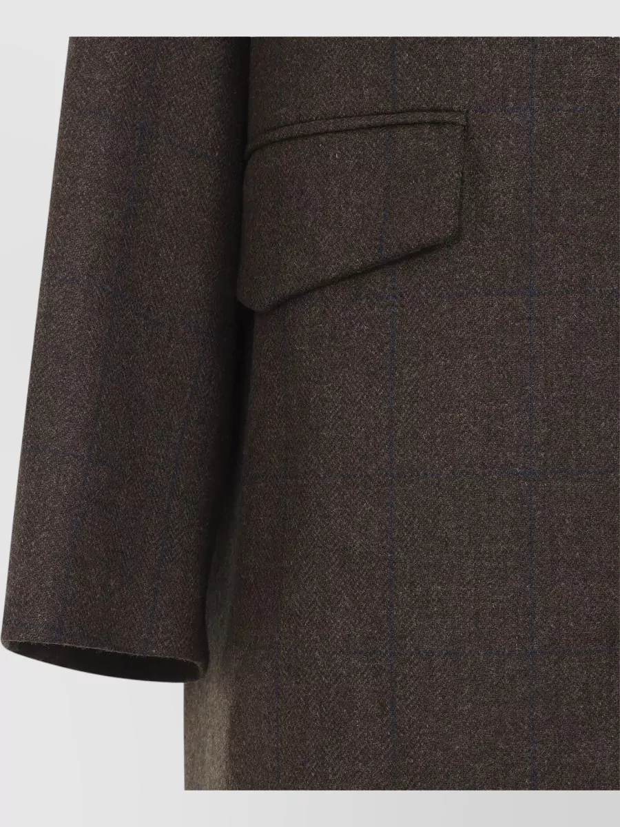 Maison Margiela Wool Oversized Checked Coat