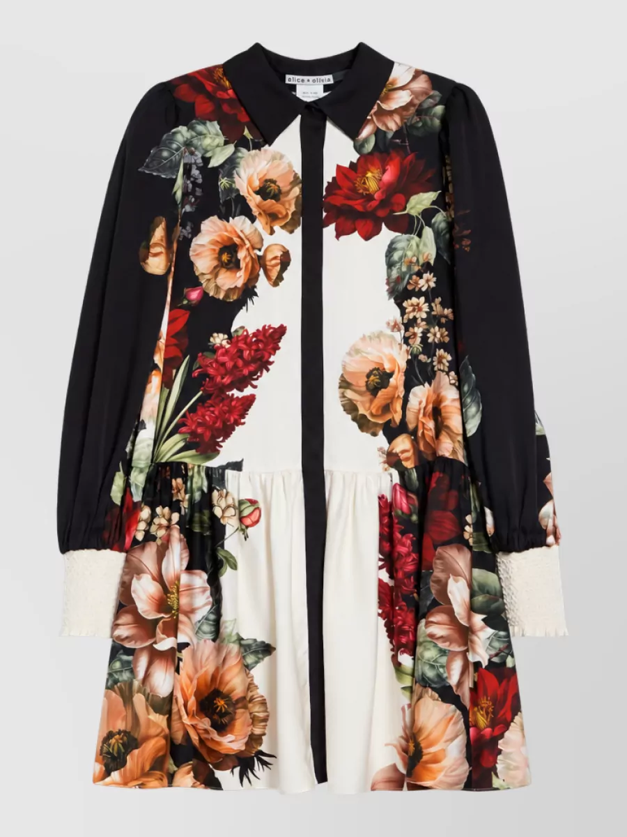 Alice + Olivia printed shirt mini dress