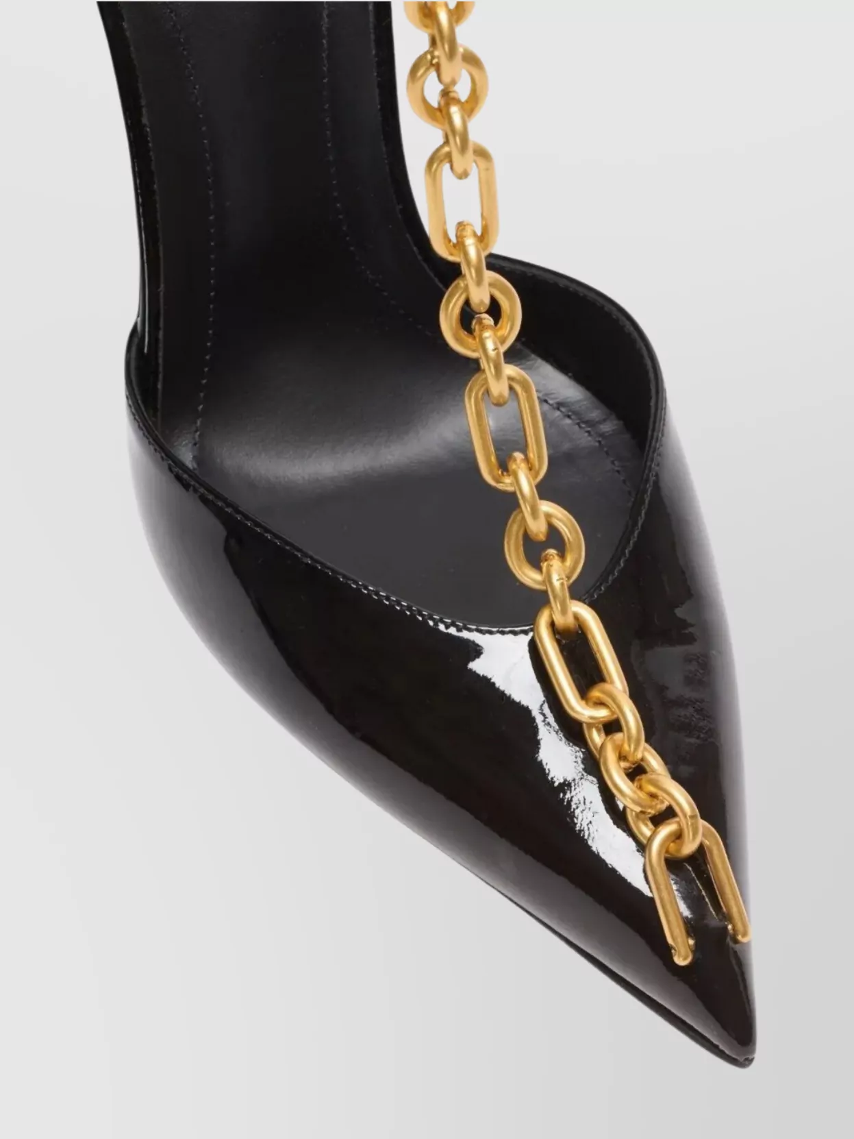 Balmain High Heel Chain Detail Pointed Pumps