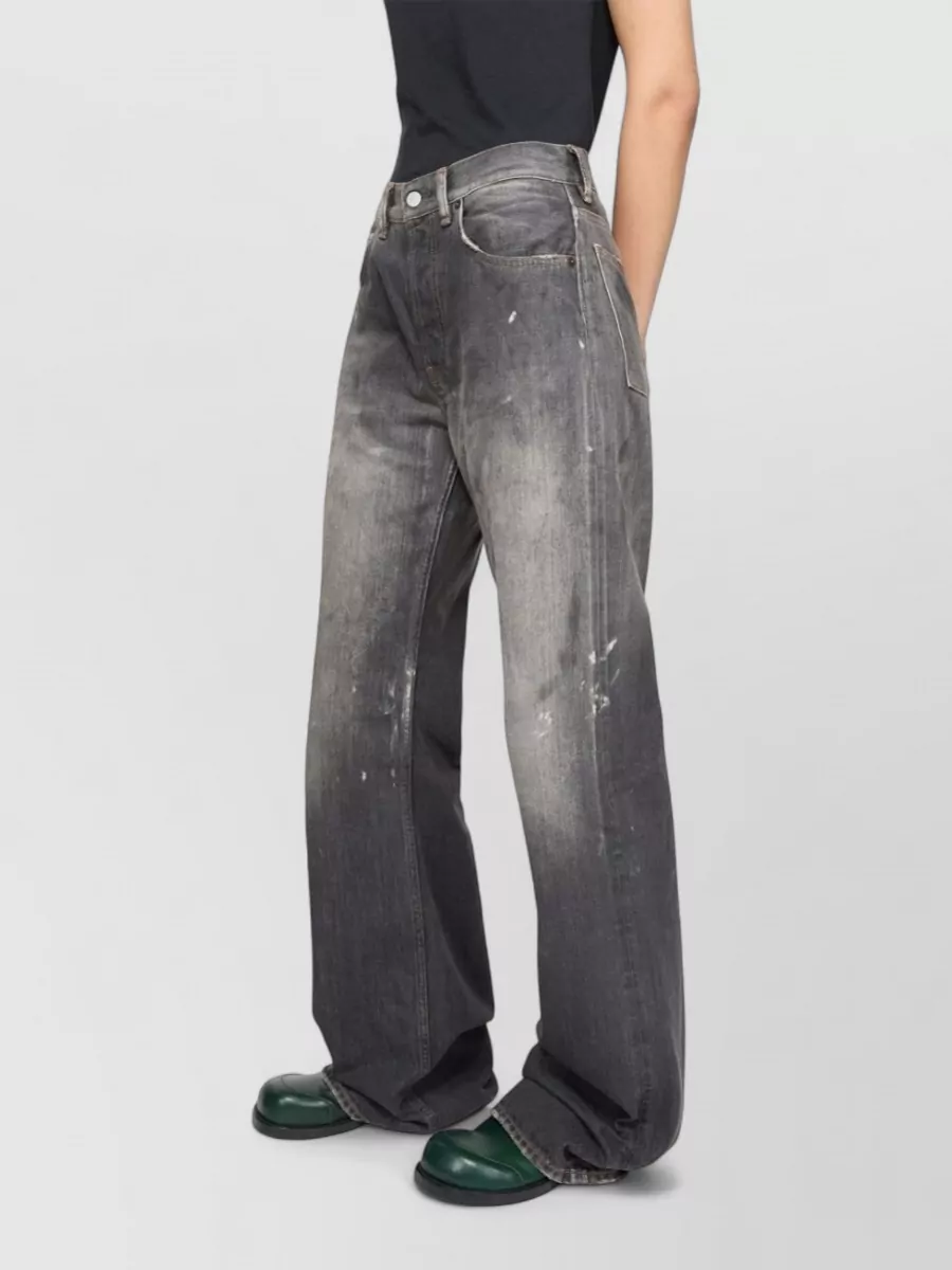Acne Studios Wide Leg Denim Trousers Five Pocket