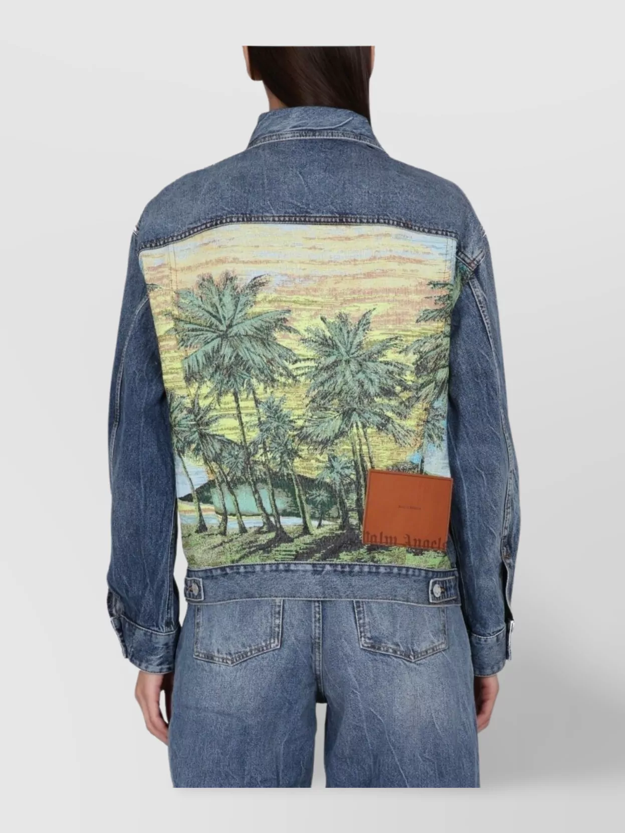 Palm Angels Sunrise Graphic Back Jacket Pockets