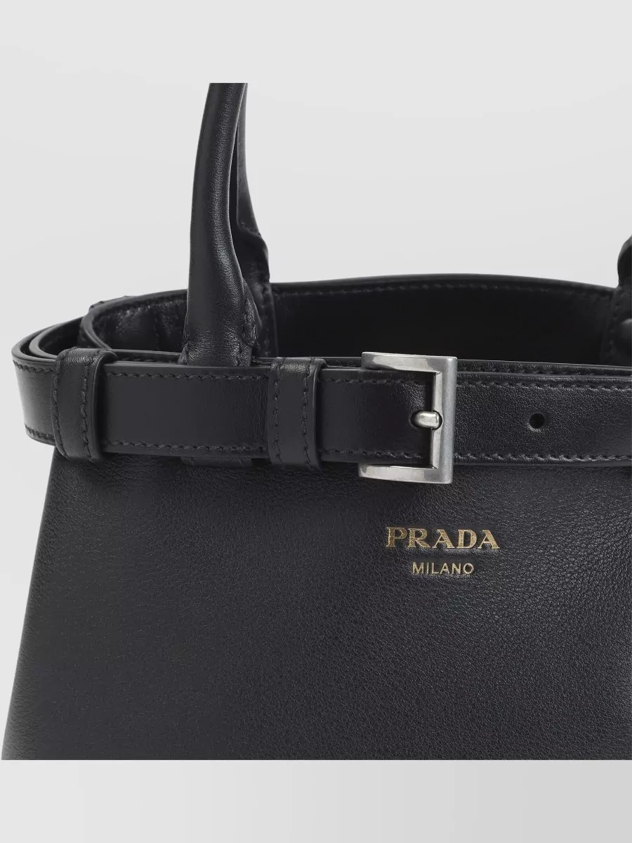 Prada Buckle Small Leather Mini Bag