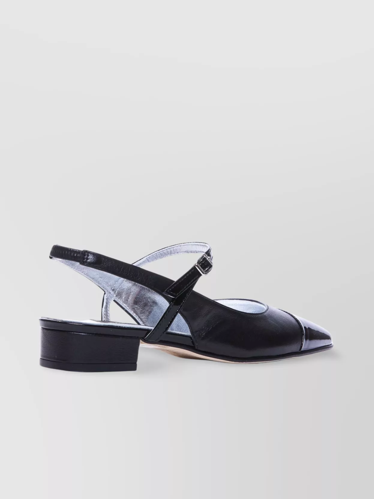 Shop Carel Block Heel Leather Ballerina Shoes