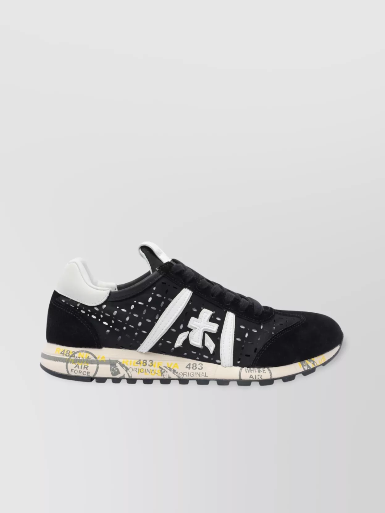 Premiata Low Top Sneakers With Contrast Heel Tab