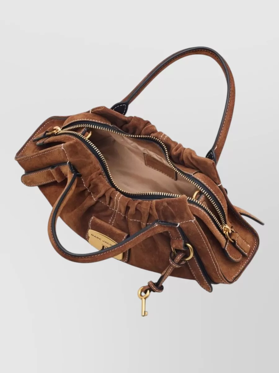 Marc Jacobs The Satchel Small Suede Leather Shoulder Bag