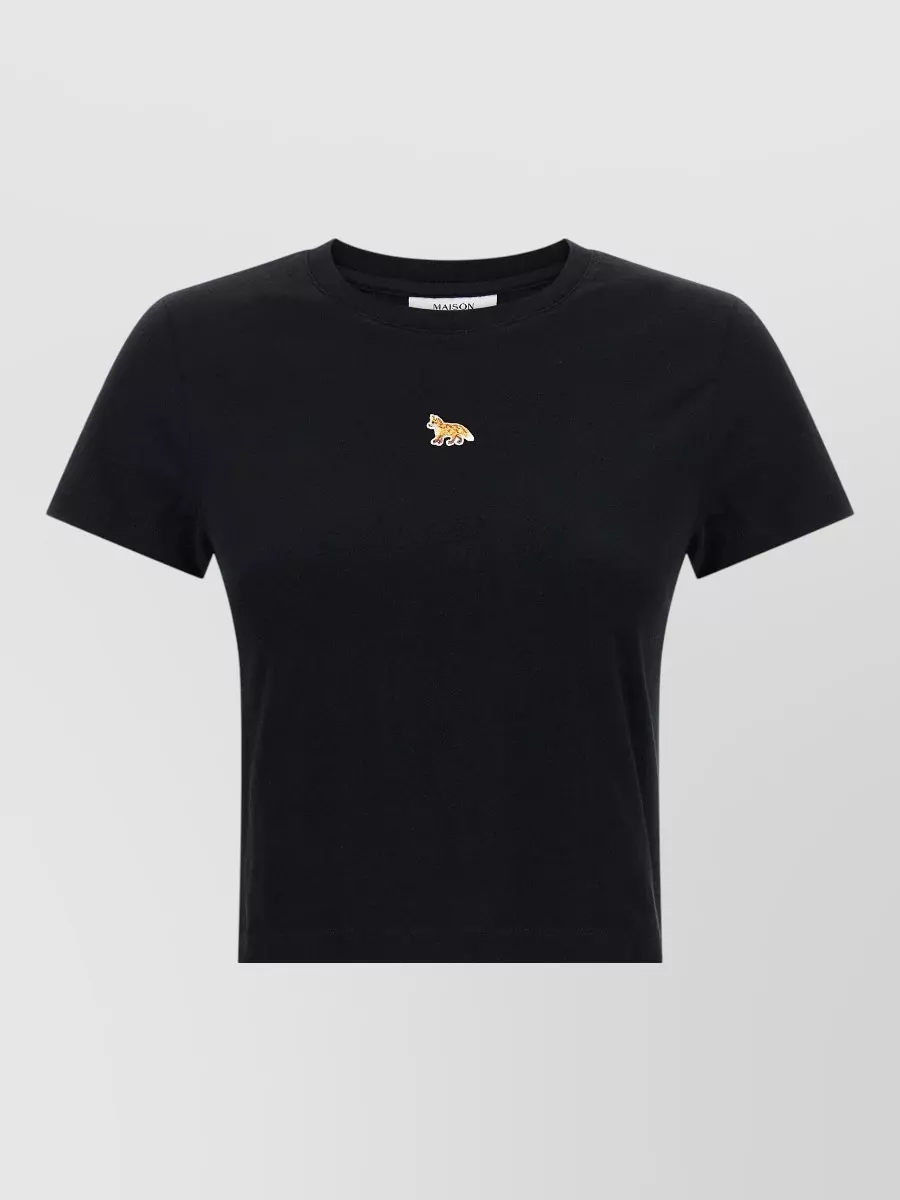 Maison Kitsuné cotton cropped short-sleeve t-shirt