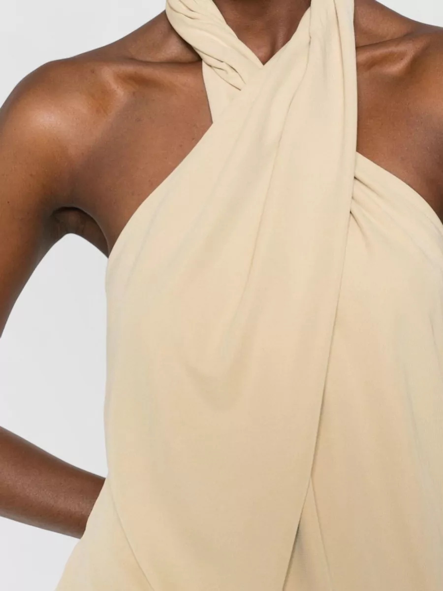 Totême Jersey Twisted Halterneck Sleeveless Maxi Dress
