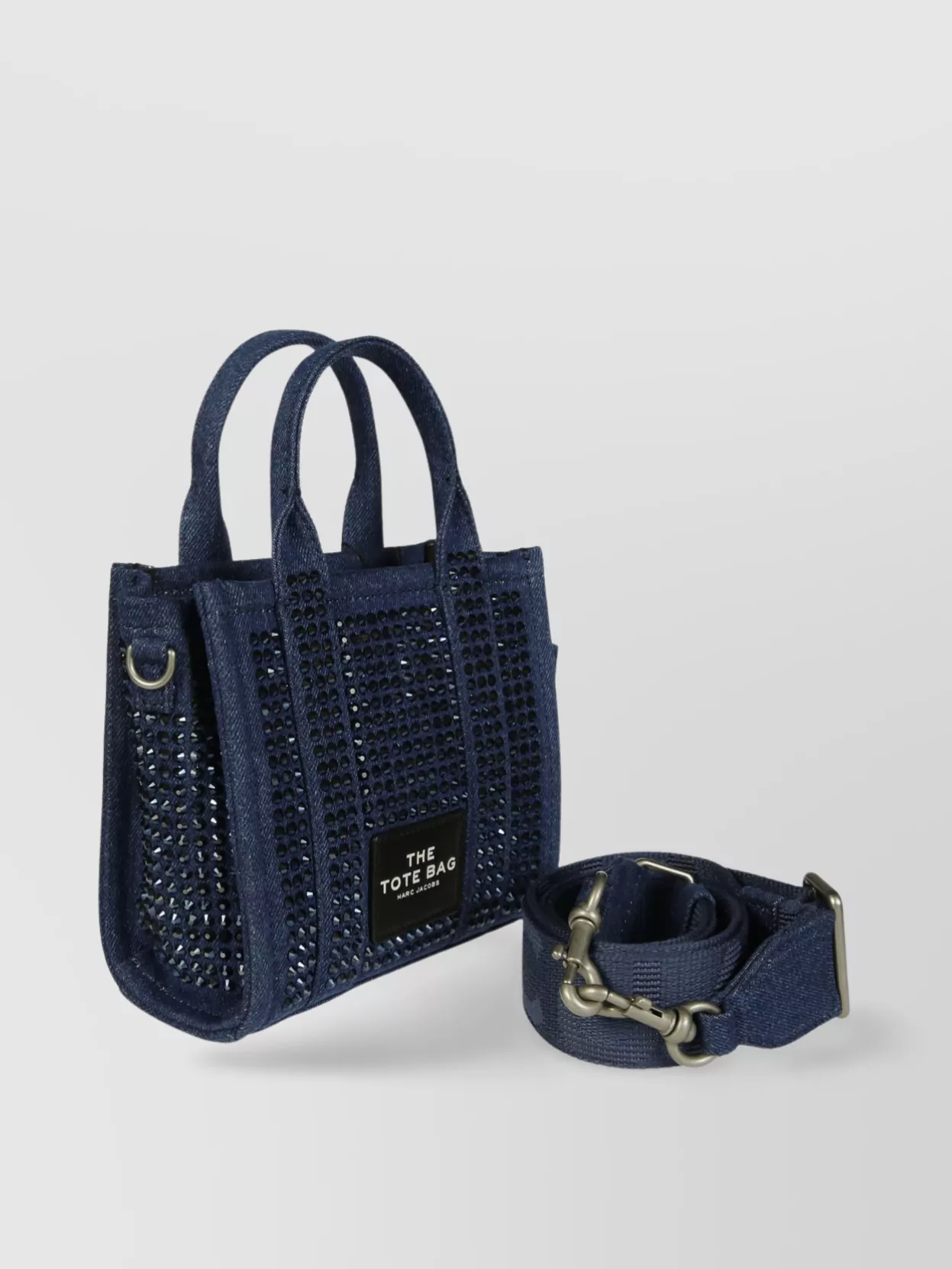 MARC JACOBS EMBELLISHED TOTE BAG WITH DETACHABLE STRAP AND TOP HANDLES