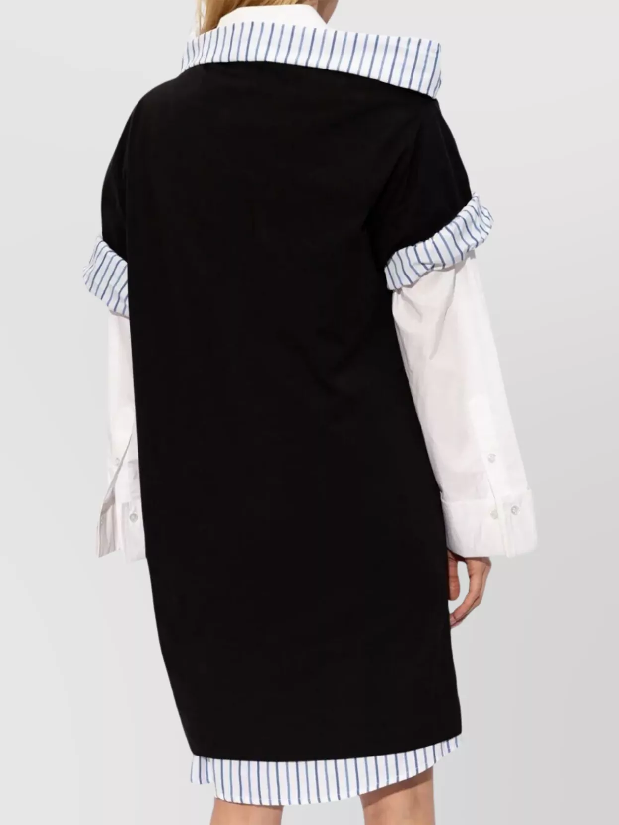 Dries Van Noten Layered Long Sleeve Knee Length Dress