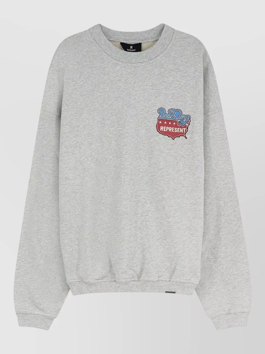 Represent cotton relaxed-fit long-sleeve sweatshirt