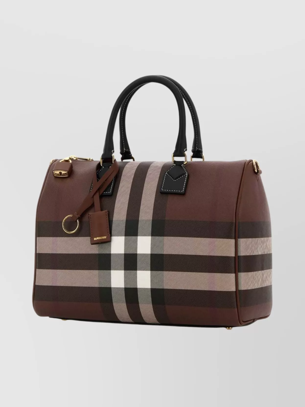 Burberry Printed Canvas Medium Check Handbag