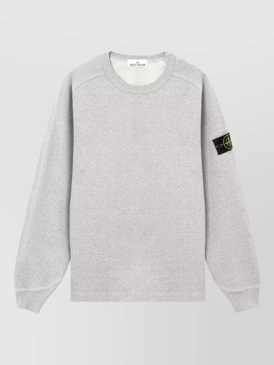 Stone Island Cotton mélange crew neck sweatshirt