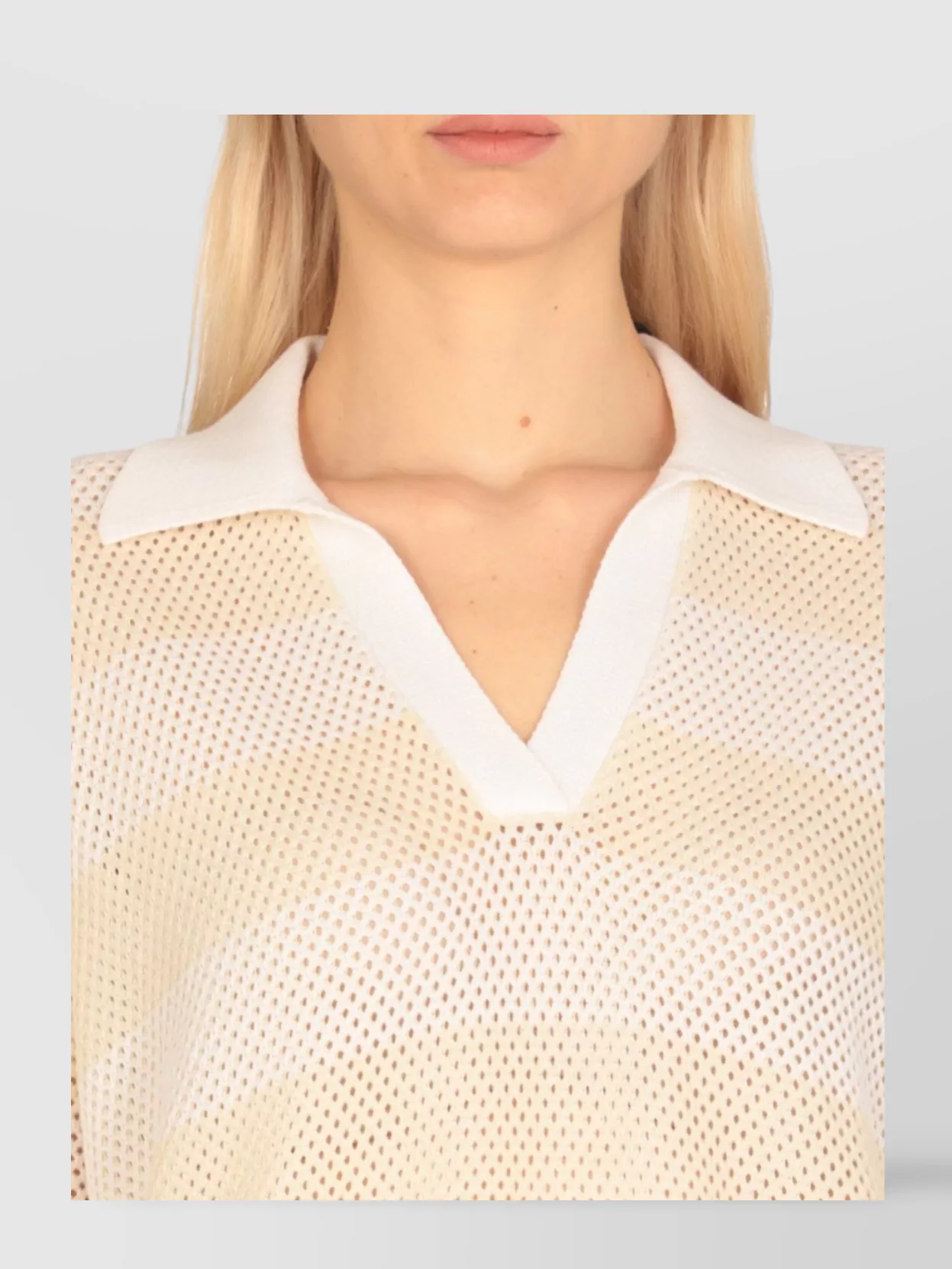 Fabiana Filippi Striped Wool And Cotton Blend Sweater
