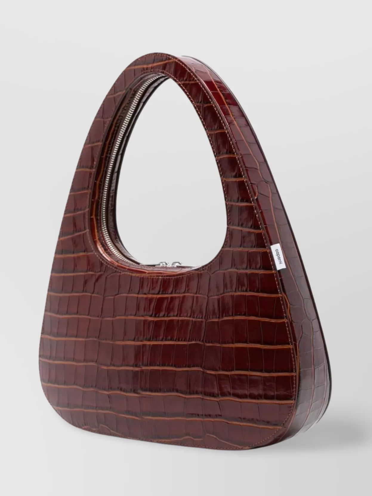 Shop Coperni Swipe Baguette Leather Shoulder Bag