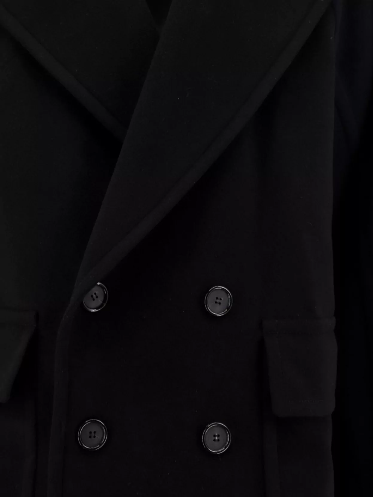 Alexander Mcqueen Wool And Cashmere Coat With Front Pockets