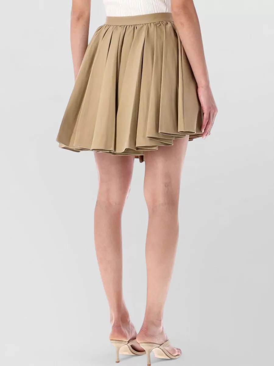 Self-Portrait Pleated Asymmetric Mini Skirt
