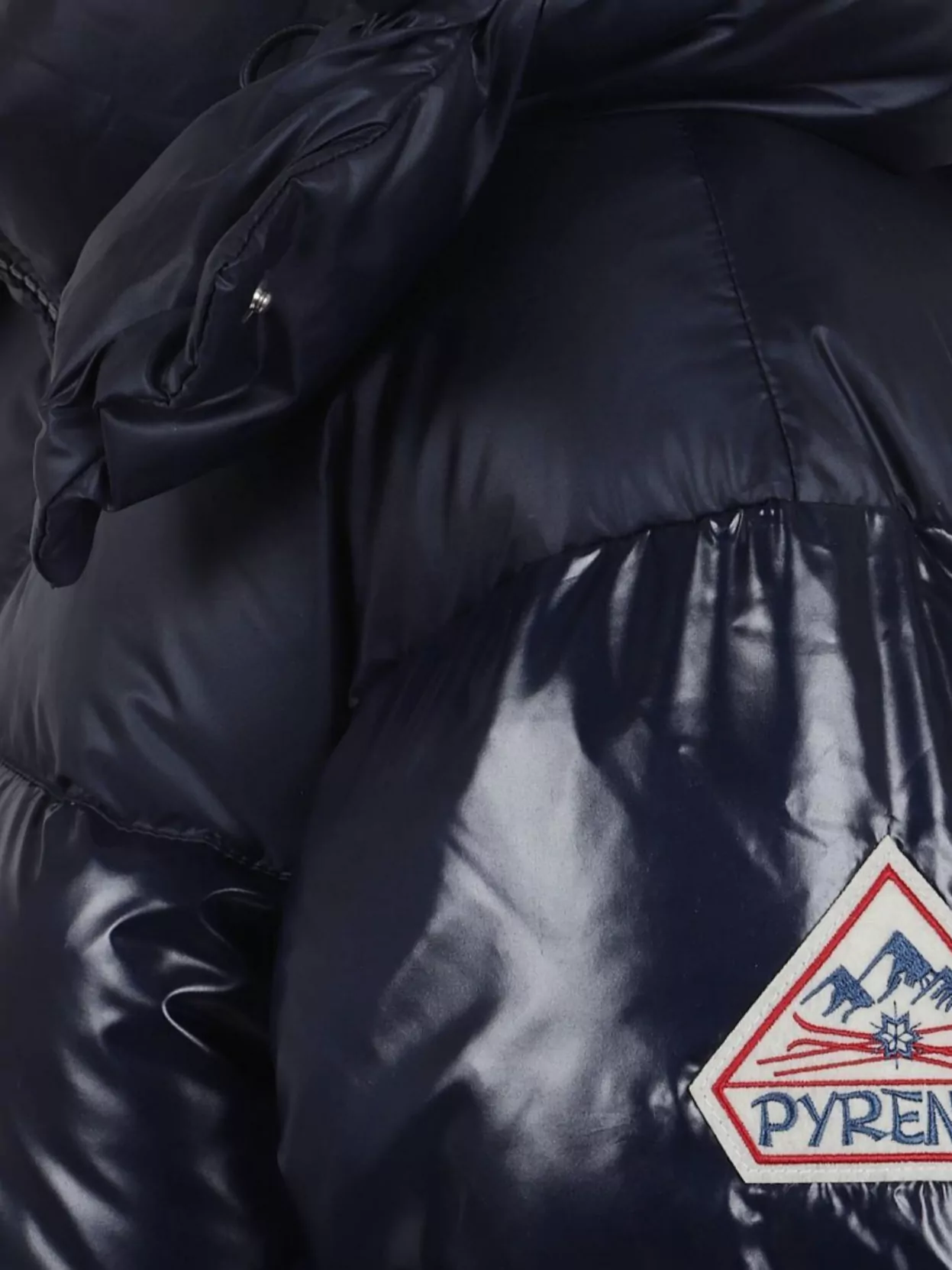 Pyrenex Lively Long Hooded Quilted Jacket In Blue