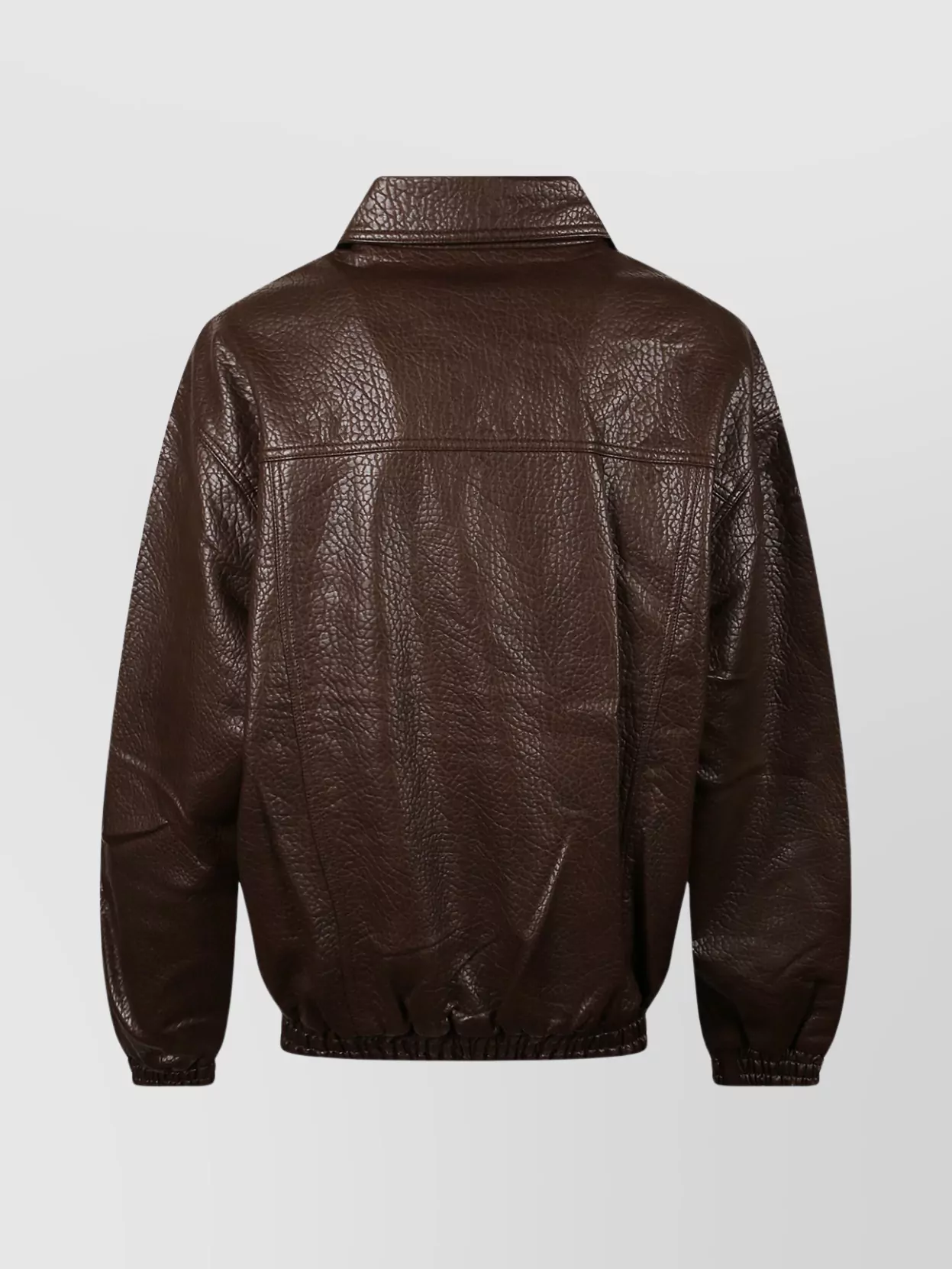 The Frankie Shop Prescott Grained Faux Leather Jacket In Brown