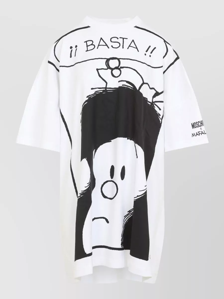 Moschino cotton oversized printed t-shirt dress
