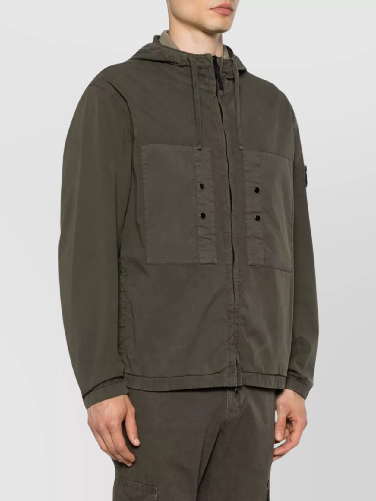 Stone Island Drawstring Hooded Jacket Pockets