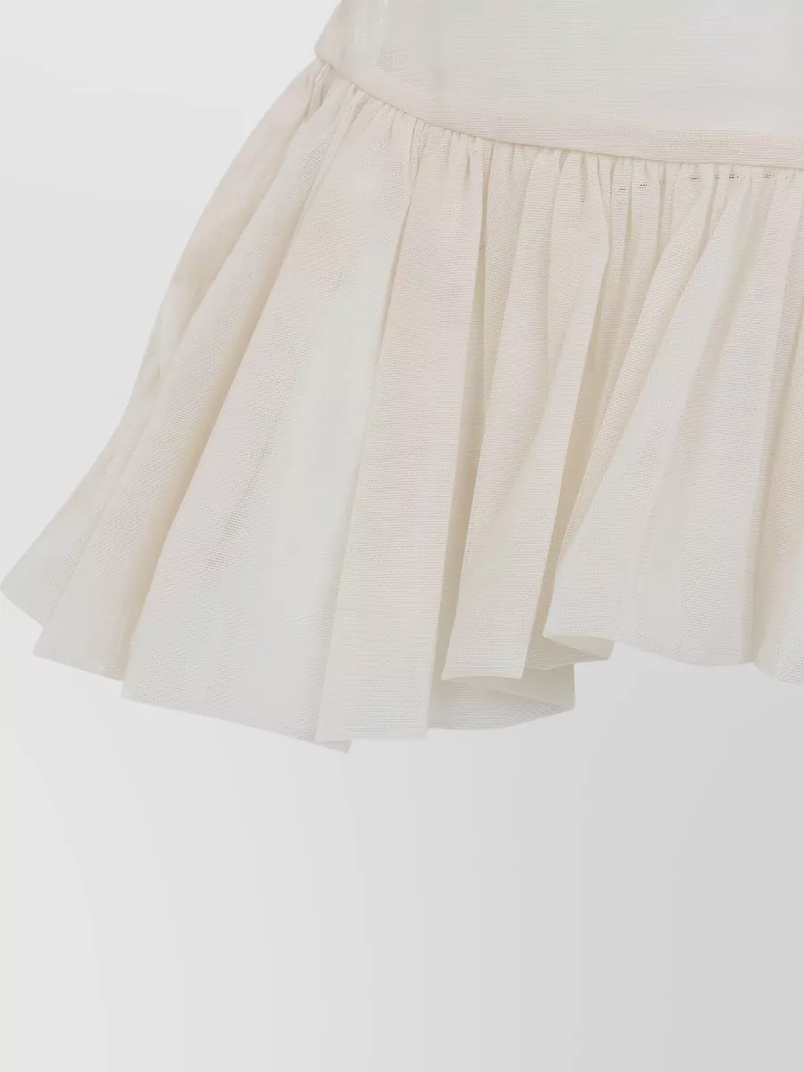 Simone Rocha Ballet Peplum Top Crew Neck Ruffles