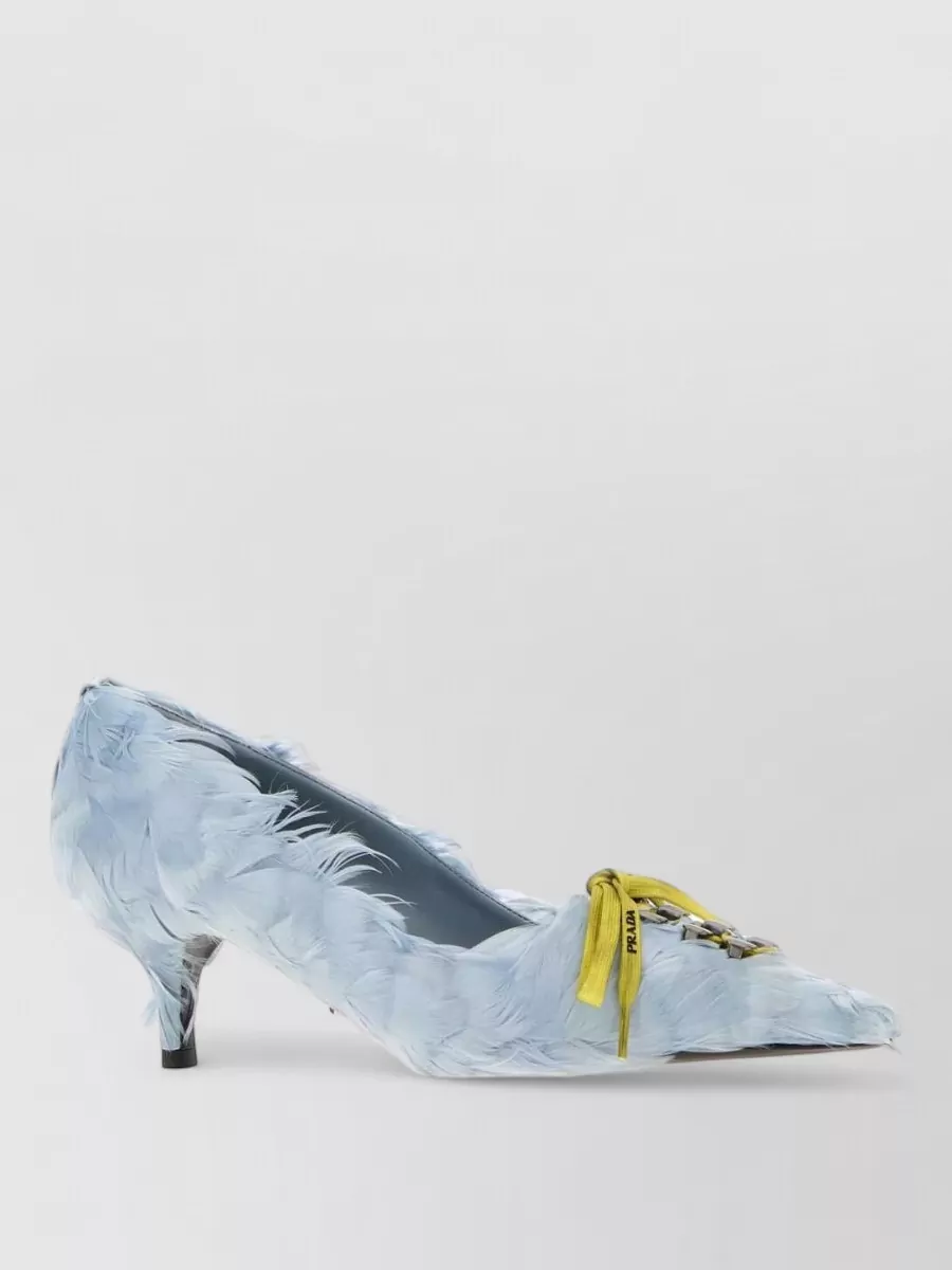 Prada embellished satin ballerina shoes