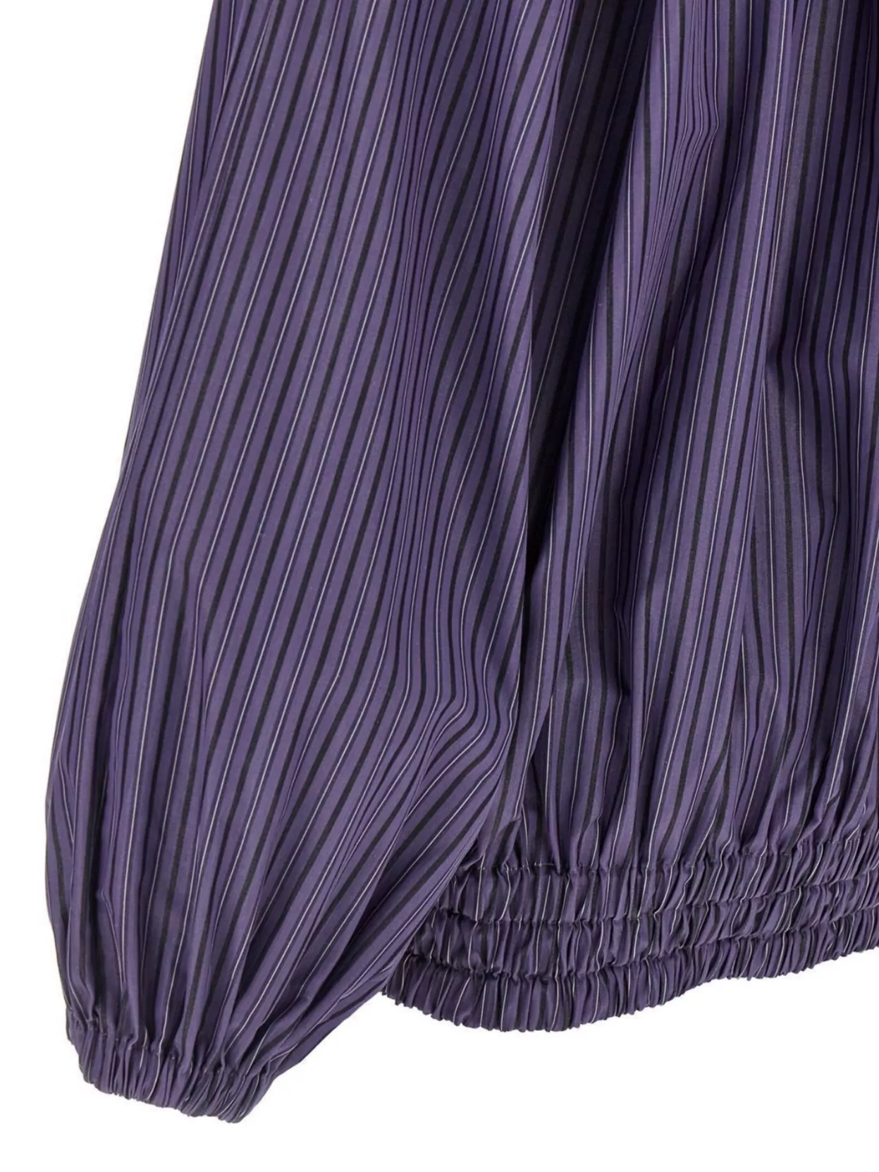 Dries Van Noten Frilled Top With Elasticated Hem And Long Sleeves