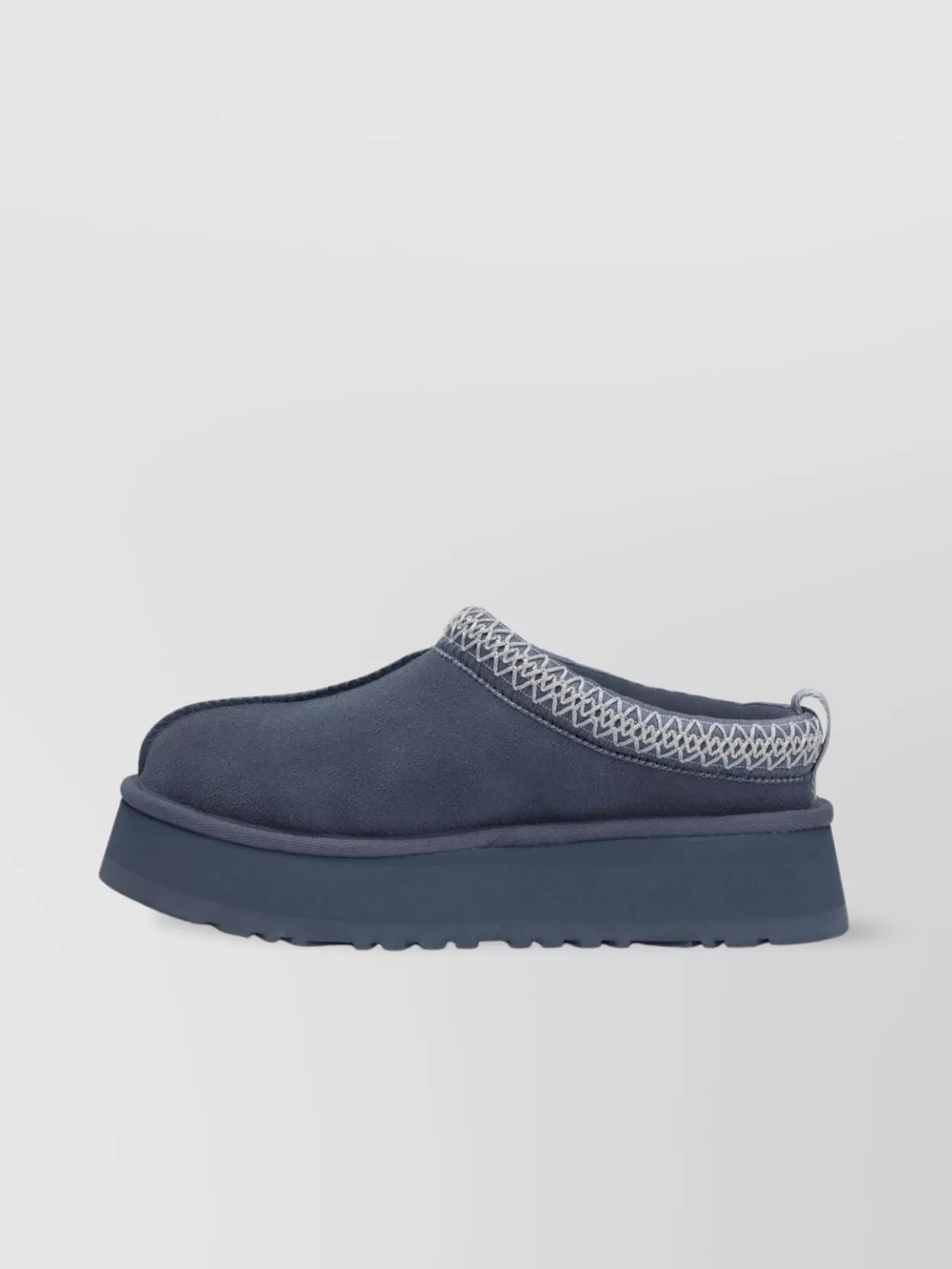 Ugg Slip-Ons With Embroidered Trim And Platform Sole