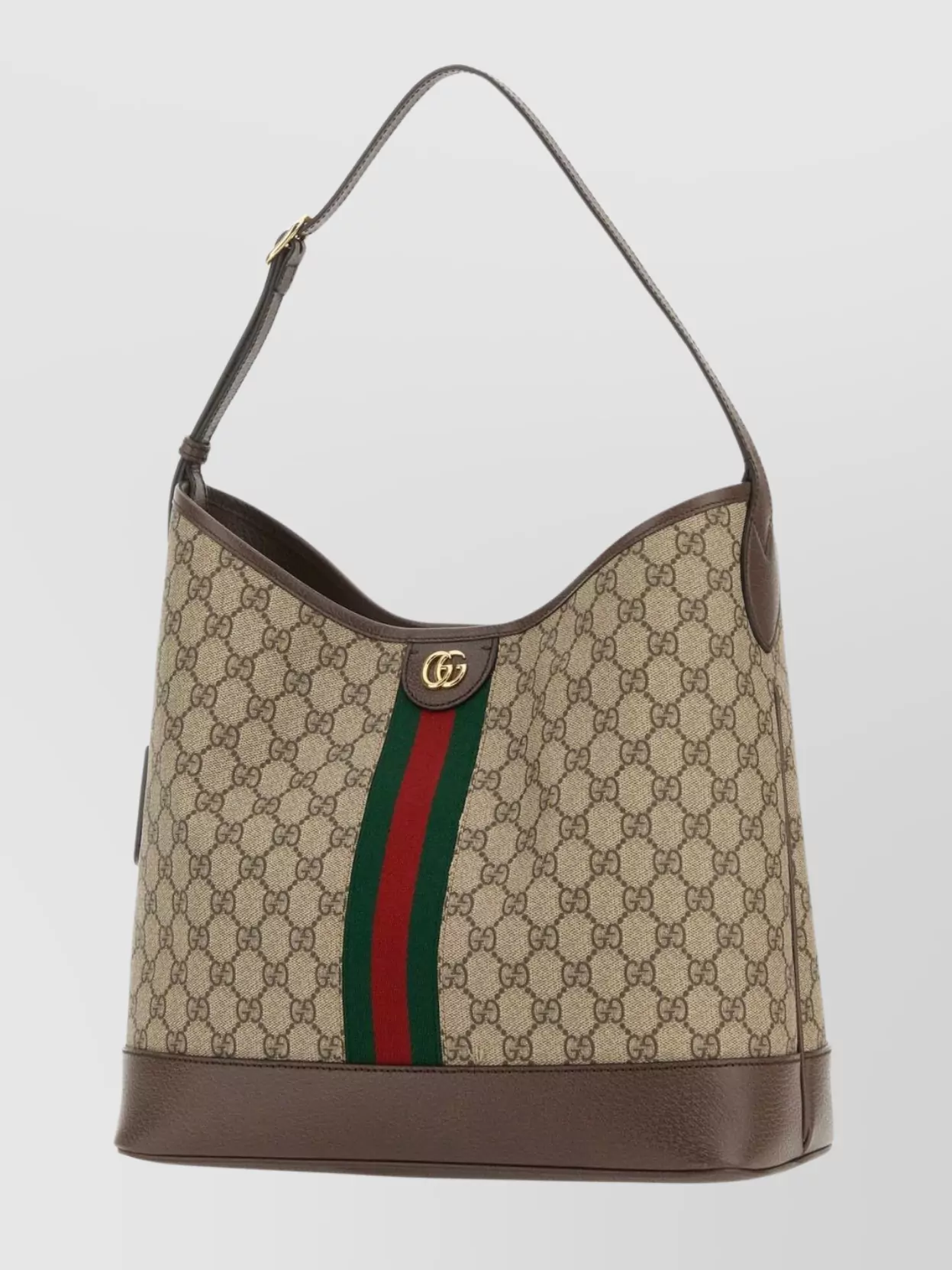 Gucci Monogram Stripe Detail Single Strap Shopping Bag In Black