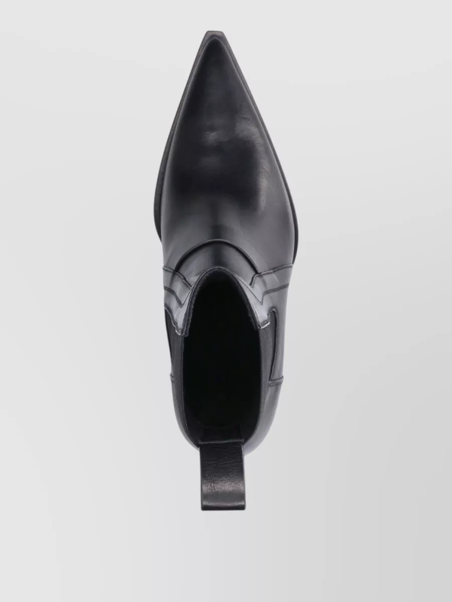 Rick Owens Leather Ankle Boots