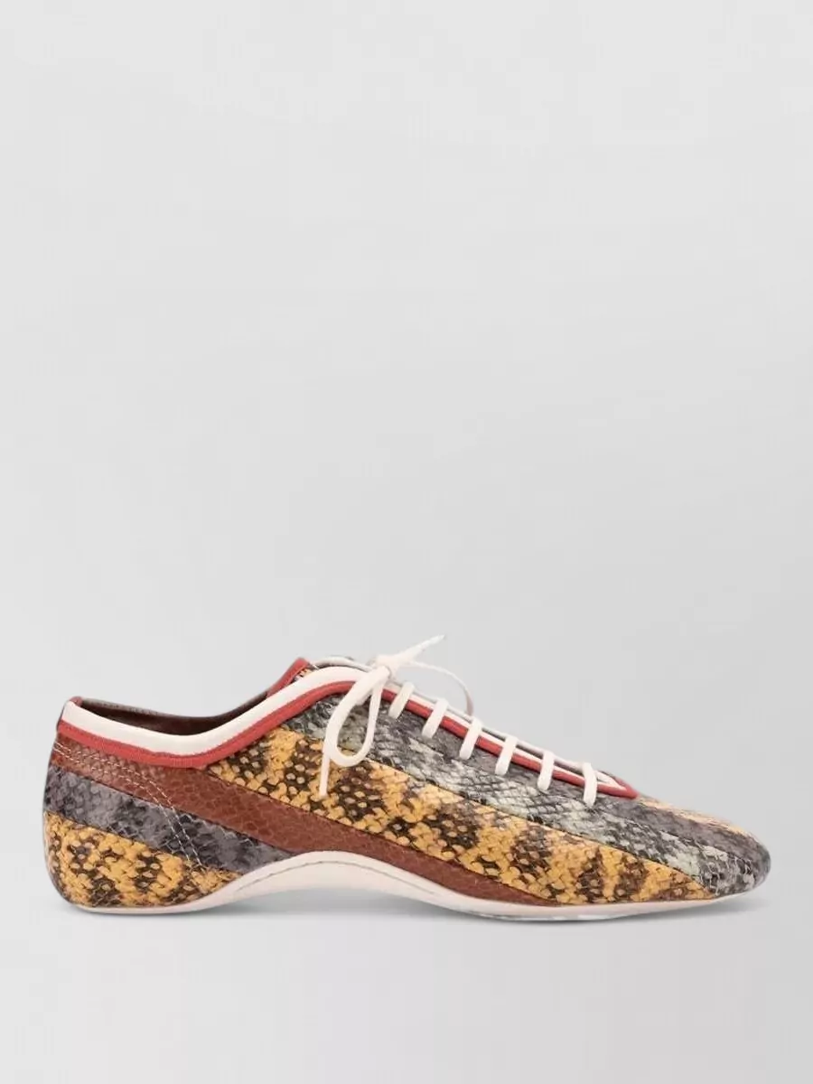 Dries Van Noten Leather Patchwork Low-Top Sneakers