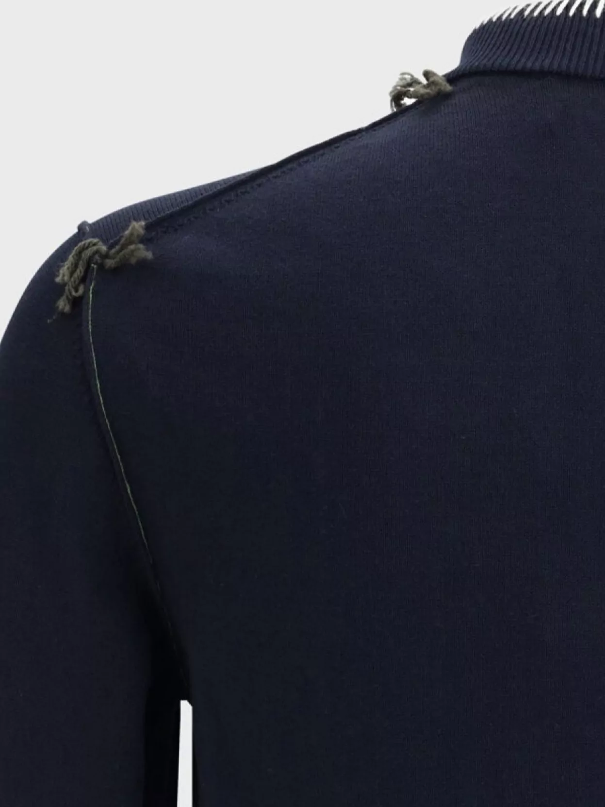 Namacheko Structured Cotton Cardigan Contrast Stitching